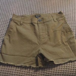 Madewell Army green shorts